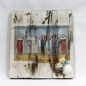 Quadro em Madeira Alusivo à Praia