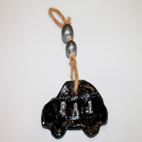 Peça Decorativa com Carro e Gravado "PAI"