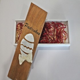 Caixa de Madeira "Padrinhos" - Páscoa