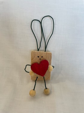 Coelho em Madeira com Coração