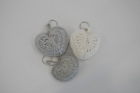 Porta-chaves Coração cinzento