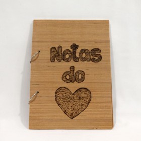 Caderno "Notas do Coração" com Folhas Brancas