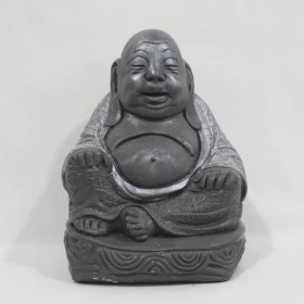 Buddha Sorridente em Cinzento